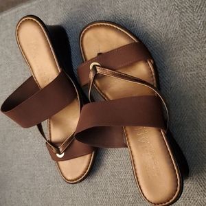 Italian shoemakers brown wedge. These shoes are new but without a tag